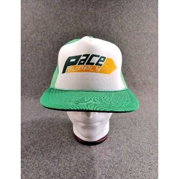 Pace Supply Corp. Vintage Trucker Hat Green Adjustable Snapback Ferrare Line - Picture 1 of 12